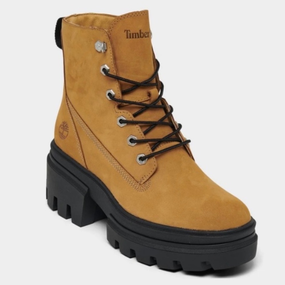 Wheat Colored Everleigh Lace Up Boots